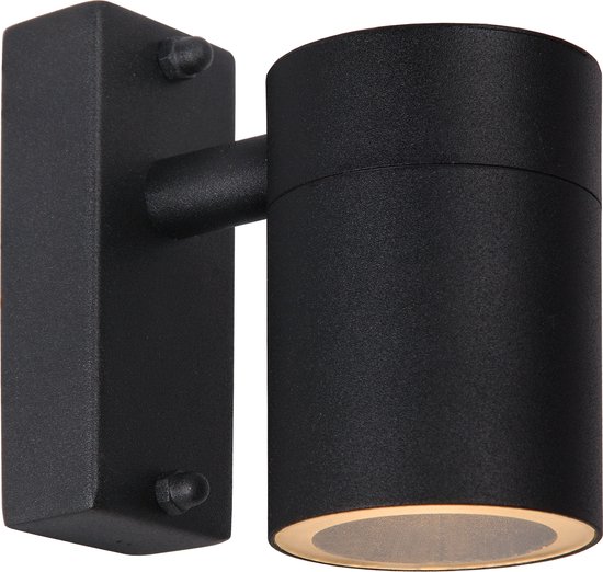 Lucide ARNE-LED - Wandspot / Wandlamp Binnen/Buiten - Ø 6,3 cm - GU10 - 1 × 5W 2700K - IP44 - Zwart