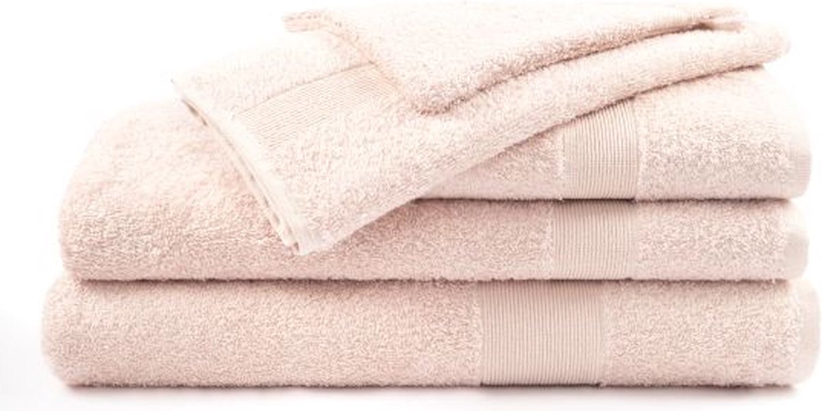 Mistral Home - BADHANDDOEK - katoen - 70 x 140 cm - effen kleur - roze