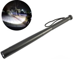 Aluminium Militaire LED Tactische Zaklamp 49CM Zwart - Noodpakket - Camping Lamp