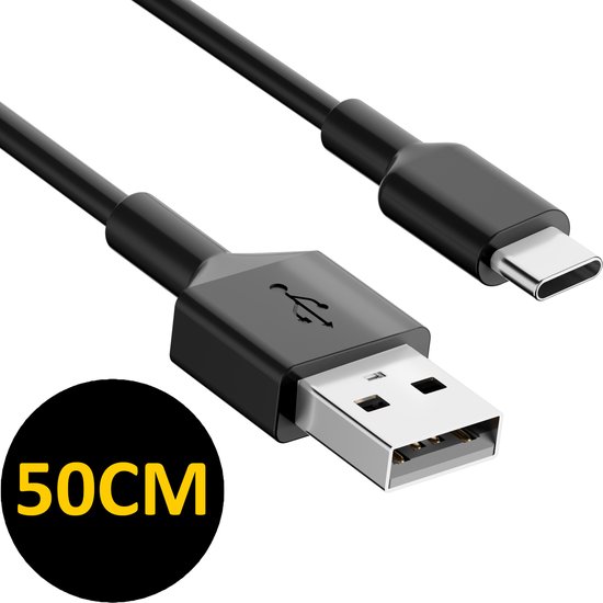 ThunderGold USB C kabel 50 cm Extra Kort - USB A naar USB C kabel - USB C naar USB A kabel - USB-C kabels - Oplaadkabel USB C - USBC kabel