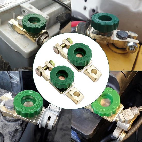 Coupe-batterie de voiture - 2 pièces interrupteur principal bouton vert