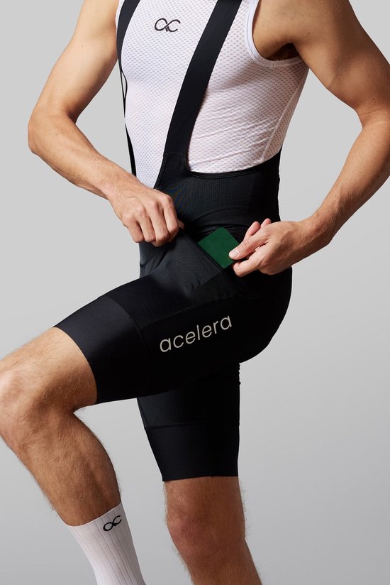 Acelera Intermediate Fietsbroek Heren met Zeem Cargo - Wielrenbroek - Wielerbroek - Mountainbike - Bibshort - Spinning - Fietskleding - Koersbroek - Kort - Bretels - Maat M van Acelera — afbeelding 3