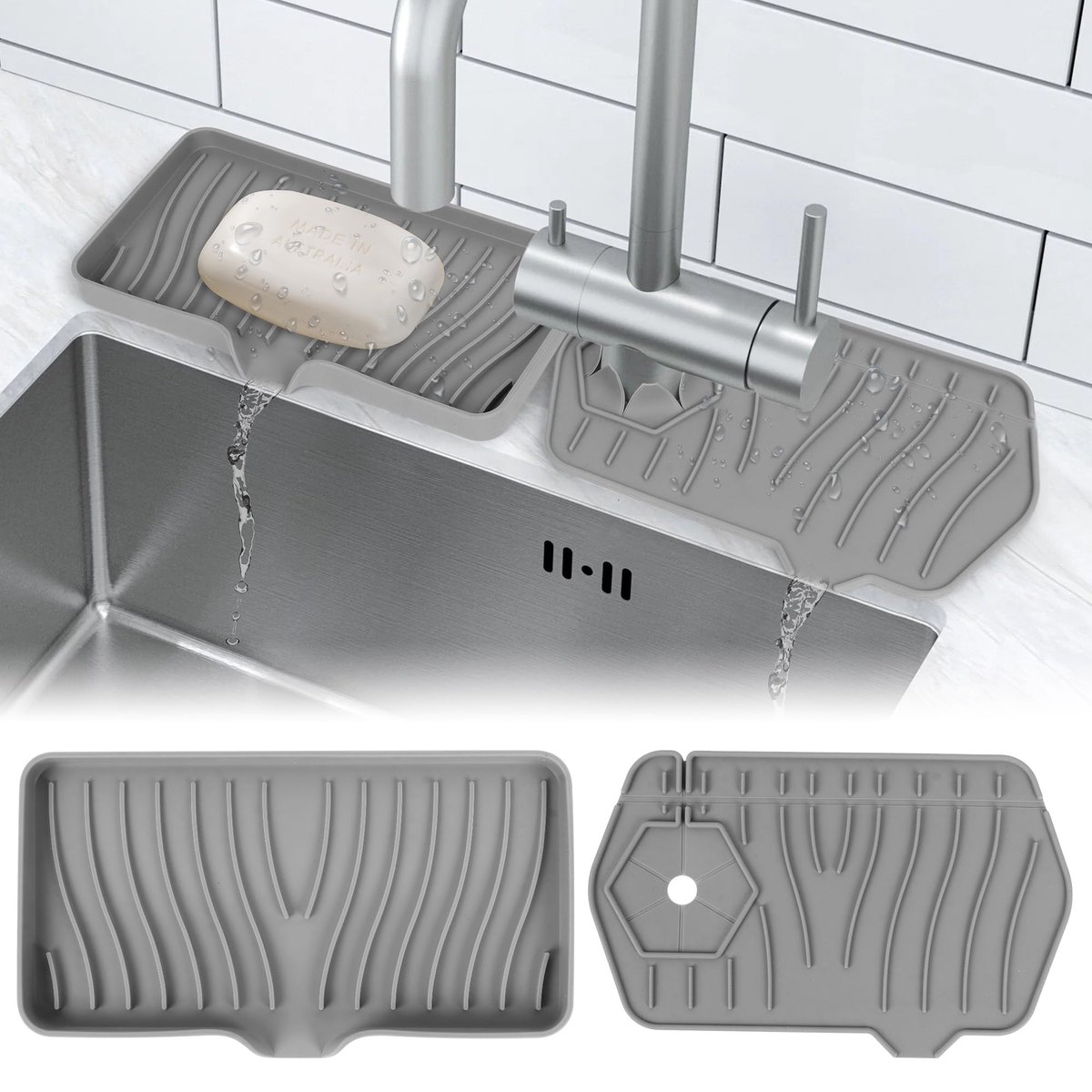 Goedkoopste Goodivery ® Praktische Siliconen Matten voor Gootsteenorganisatie en Bescherming tegen Waterspetters