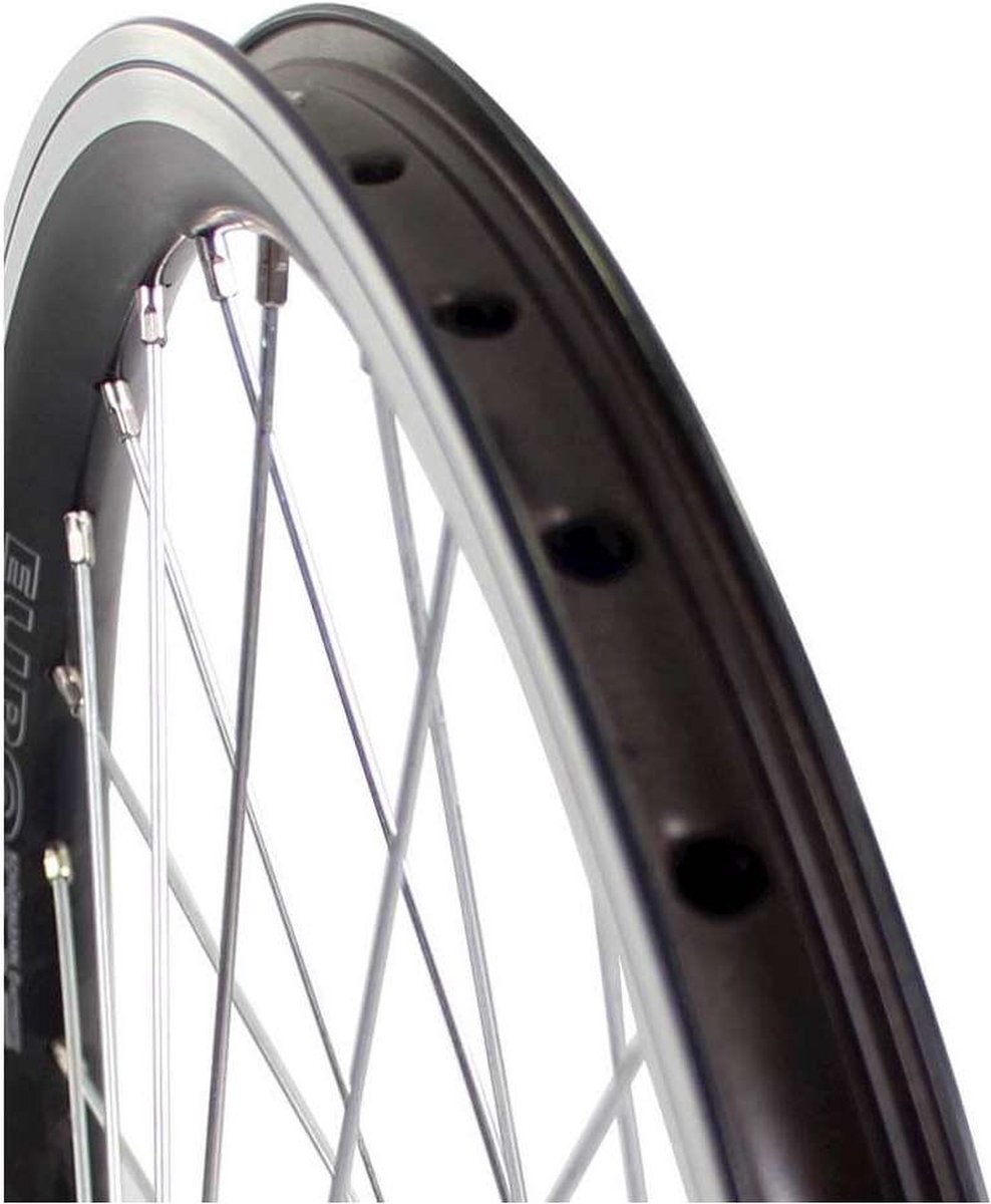 Roland voorwiel 24 x 1.75 vast Alu V-profil zwart zink spk
