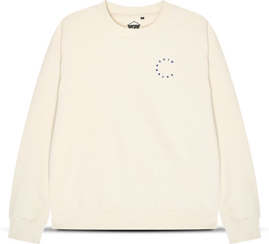 Catenaccio Sweater Off-white - Maat S / Small - Oversized sweater - Heren trui - Heavy cotton - By FC Kluif