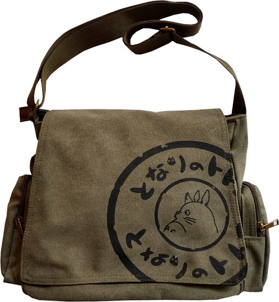 Tas - draagtas - Schoudertassen - Schoudertas - Reistas - Strandtas - canvas - 7 zakken - met rits - 39*35*1.5 - groen