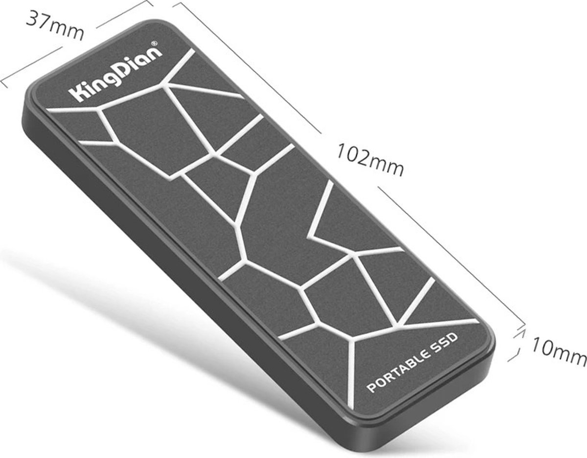 DrPhone KD PRO Externe SSD 500GB – USB 3.0 Externe Opslag + USB C Adapter – Tot 388MB/s – Compatibel met PS5 voor Game Opslag – Laptop / PC / Console – foto 2