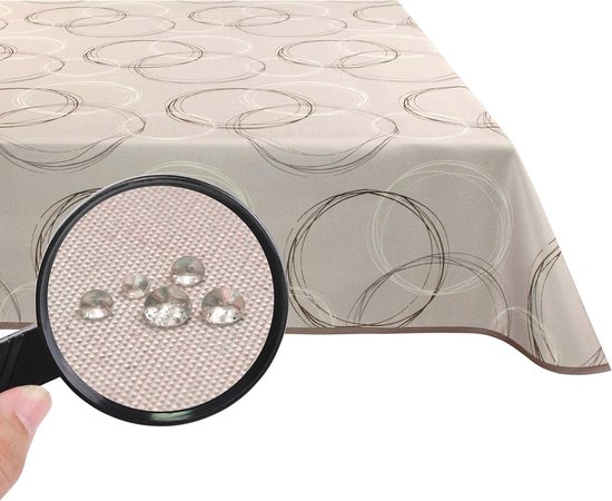 Nappe avec revêtement Téflon pour l'intérieur et l'extérieur - Water et anti-salissures - 140 x 180 cm