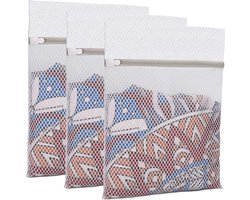 Waszakken - Wasnetten - 1 Set van 3 - 30x40cm - Bescherm je Wasgoed en Wasmachine - Wit - waszak - Anti-vervorming van kleding - Waszak van netje