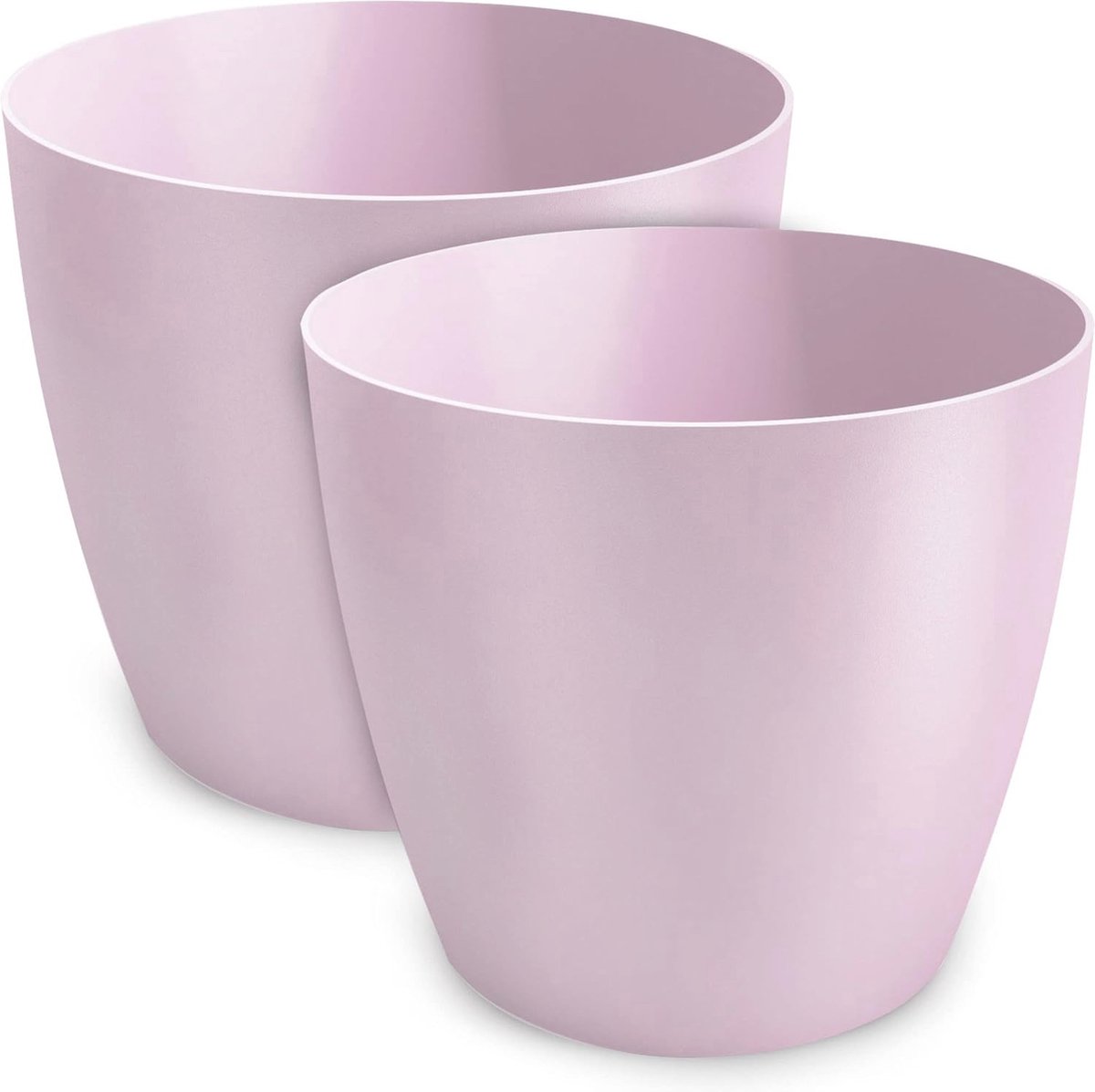 Goedkoopste Matte Bloempotten Set van 2 - Decoratieve Plantenpotten voor Binnen en Buiten - Perfect voor Grote en Kleine Planten, Doorsnede 20 cm