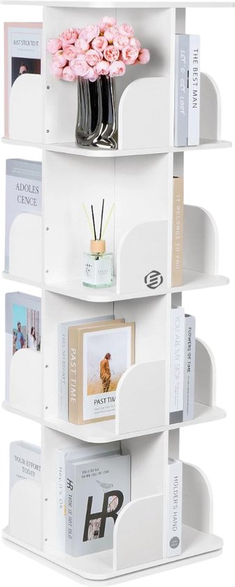 Tour De Bibliothèque Rotative à 4 Niveaux Avec Affichage à 360