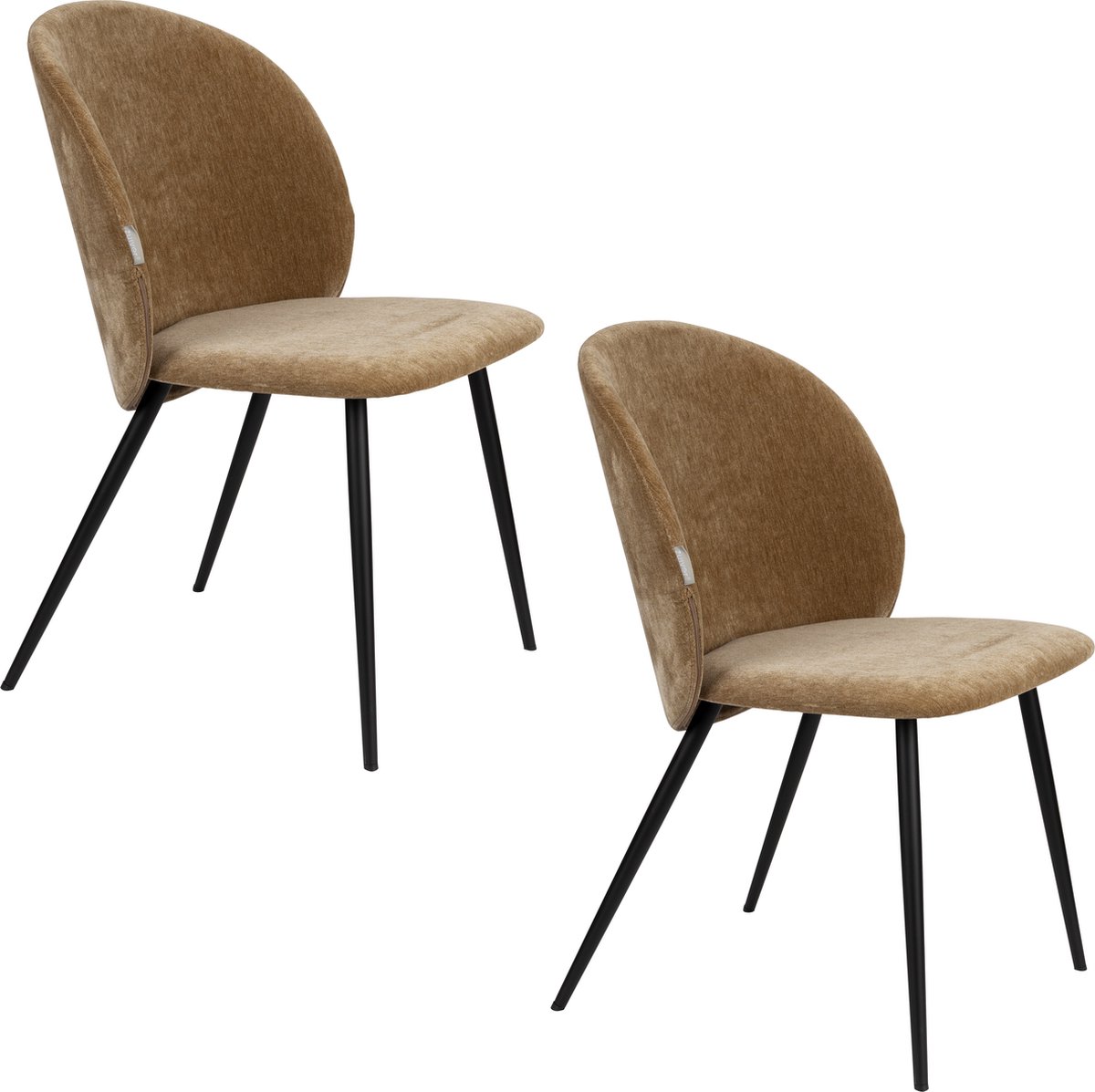 Cozy Eetkamerstoelen Mosterd - Set van 2
