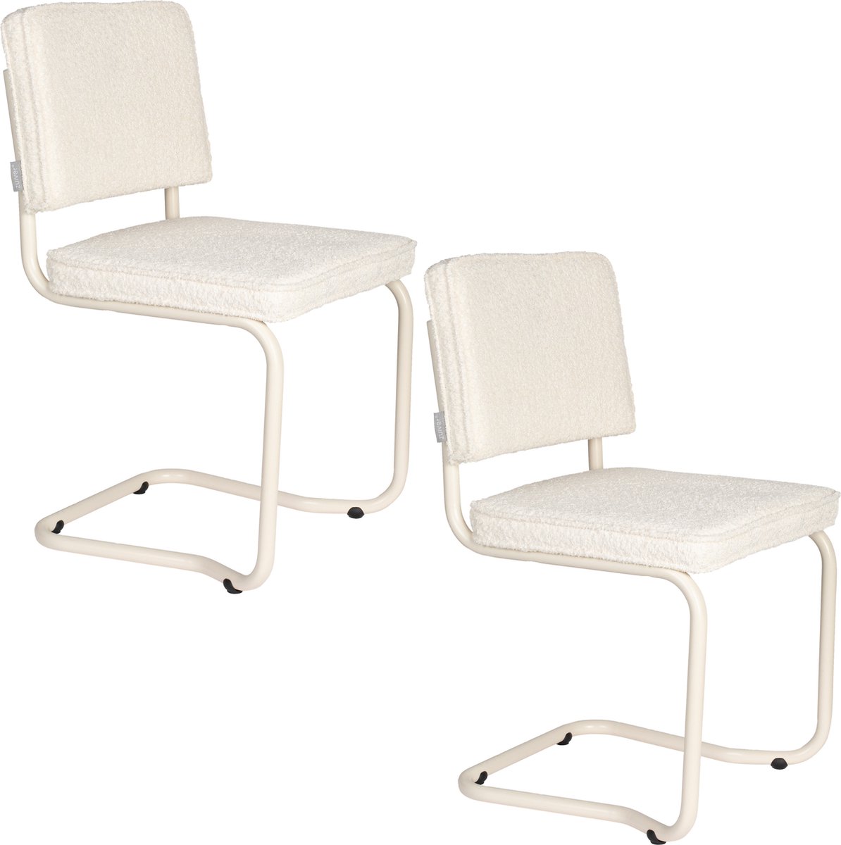 Ridge Kink Soft Eetkamerstoelen Off-White - Set van 2