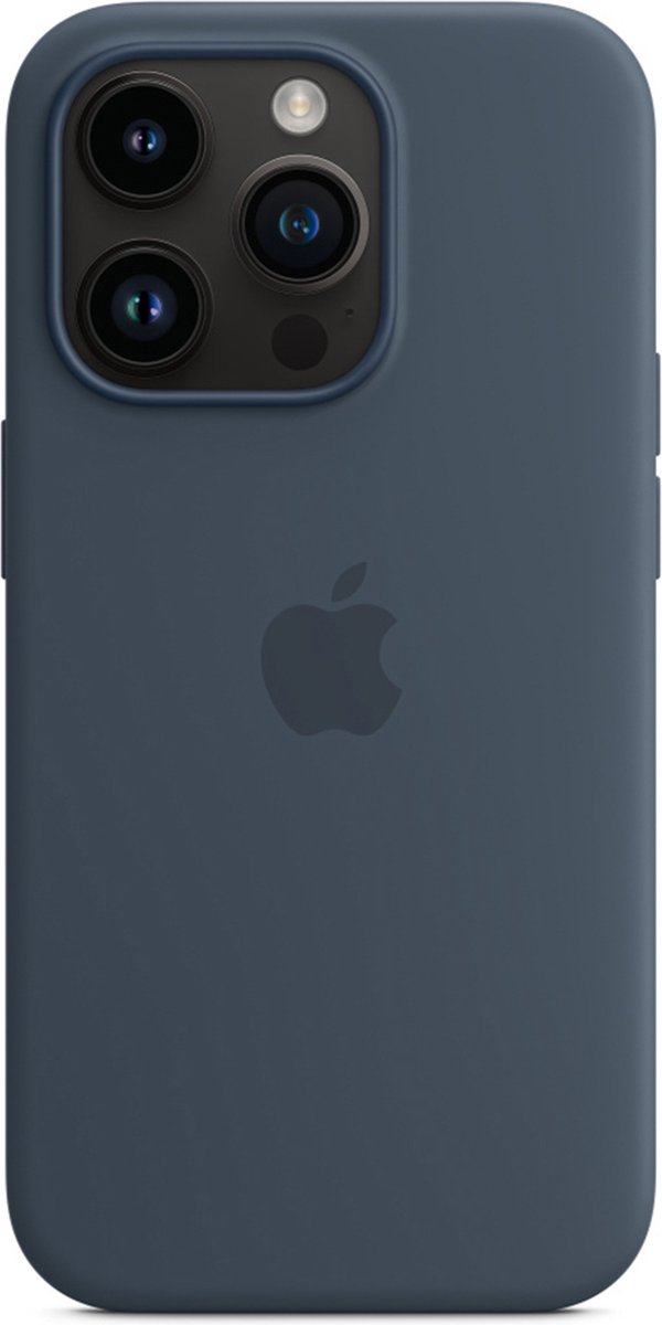 Apple - Siliconen hoesje - MagSafe - iPhone 14 Pro - Storm blauw