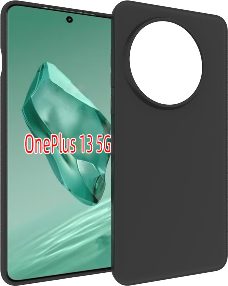 MobyDefend Hoesje - Geschikt voor OnePlus 13 - TPU Backcover - Mat Zwart