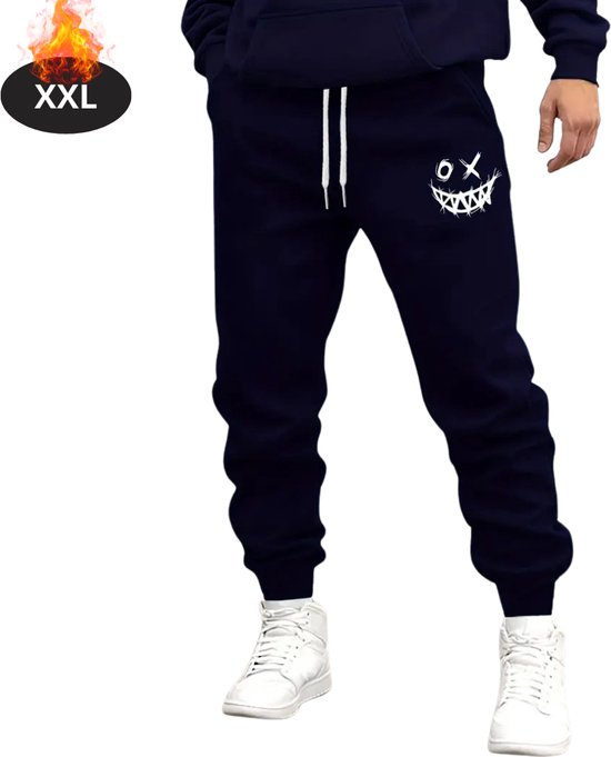 Livano Trainingsbroek Heren - Sportbroek - Trainingsbroek Lang - Trainingspak - Sportkleding - Marineblauw - XXL