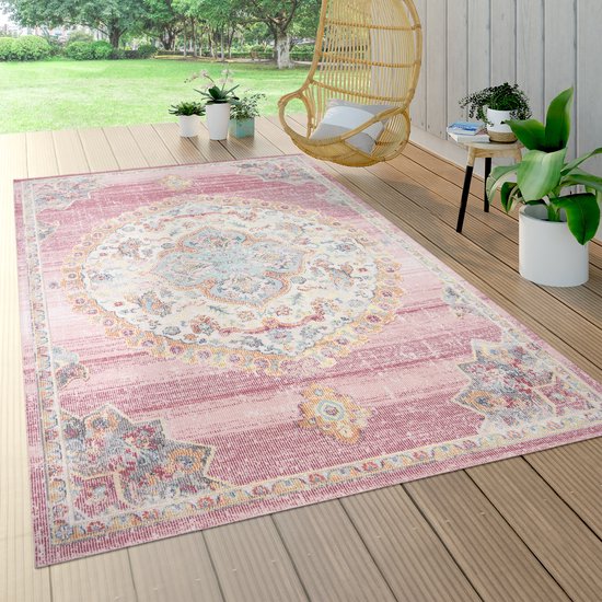 Stillshine. Geometrie marmer tapijt voor woonkamer thuis buiten balkon terras matten mat mat voor keuken kruipmat modern elegant dunne slaapkamer kinderkamer (roze wit, 120 x 160 cm