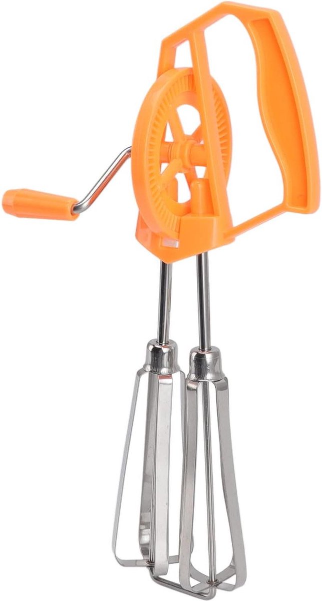 Hand Egg Mixer Stainless Steel Hand Whip Garde Mixer Beater - Oranje - voor Thuiskeuken .