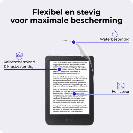 Screenprotector Folie Geschikt voor Kobo Clara 2E Screenprotector Beschermfolie - Screenprotector Folie Geschikt voor Kobo Clara 2E Screen Protector Folie - 2 PACK van Merkloos — afbeelding 5