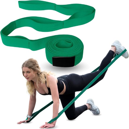 Elastische krachttraining, elastische fitnessband, 8 sterkteniveaus, elastisch, sport, oefenriem, rekbaar, oefengesp, voor Latijn, yoga, pilates, fitness (rood