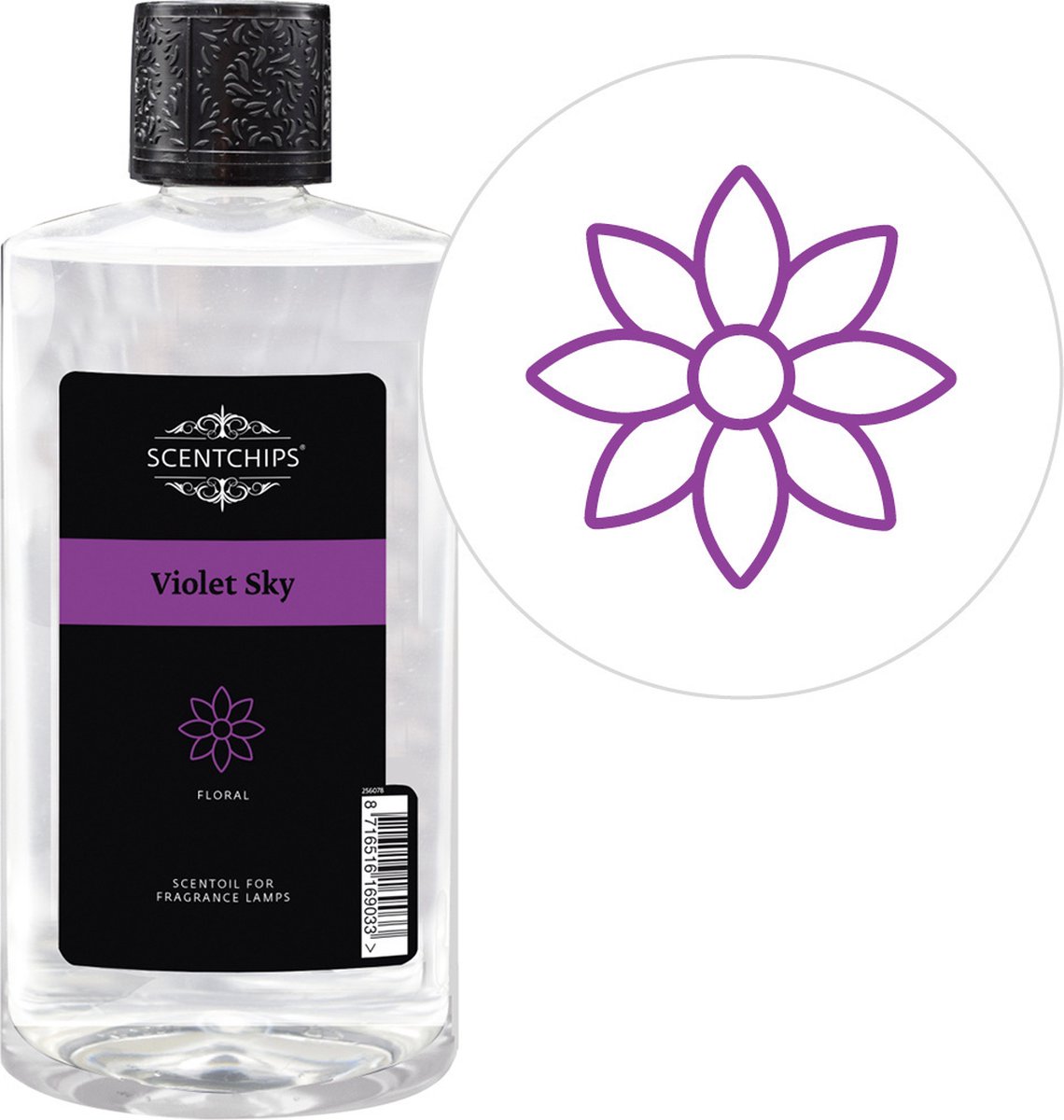 Goedkoopste Scentchips® Voilet Sky - Geurolie Voor Oliebrander - Parfum Olie - Geurolie Voor Lampenolie - Geurlamp Olie - 475ml