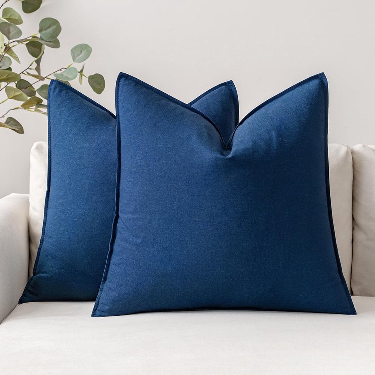 La'Moussawi ® Kleurrijke Decoratieve Kussenslopen voor Woonkamer en Slaapkamer, Set van 2, 45 x 45 cm