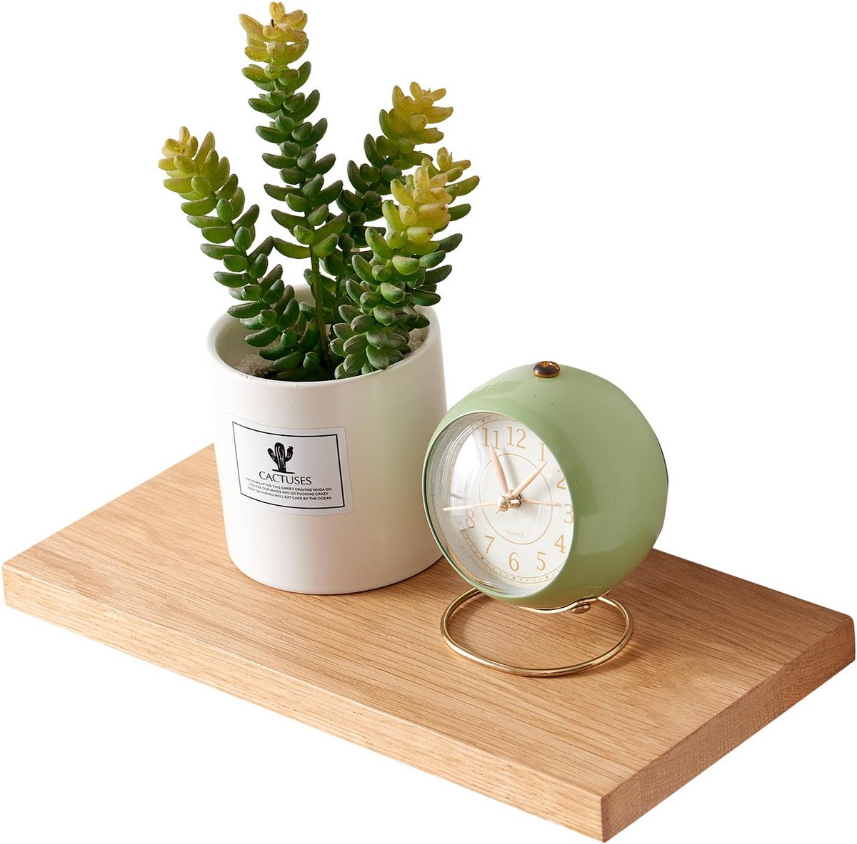 La'Moussawi ® Stijlvolle Zwevende Eikenhouten Wandplank voor Elke Ruimte in Huis