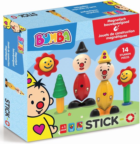 Stick-O Bumba set - magnetisch speelgoed - 5 modellen - speelgoed 1 jaar - peuter speelgoed jongens en meisjes - baby speelgoed - speelgoed jongens 2 jaar