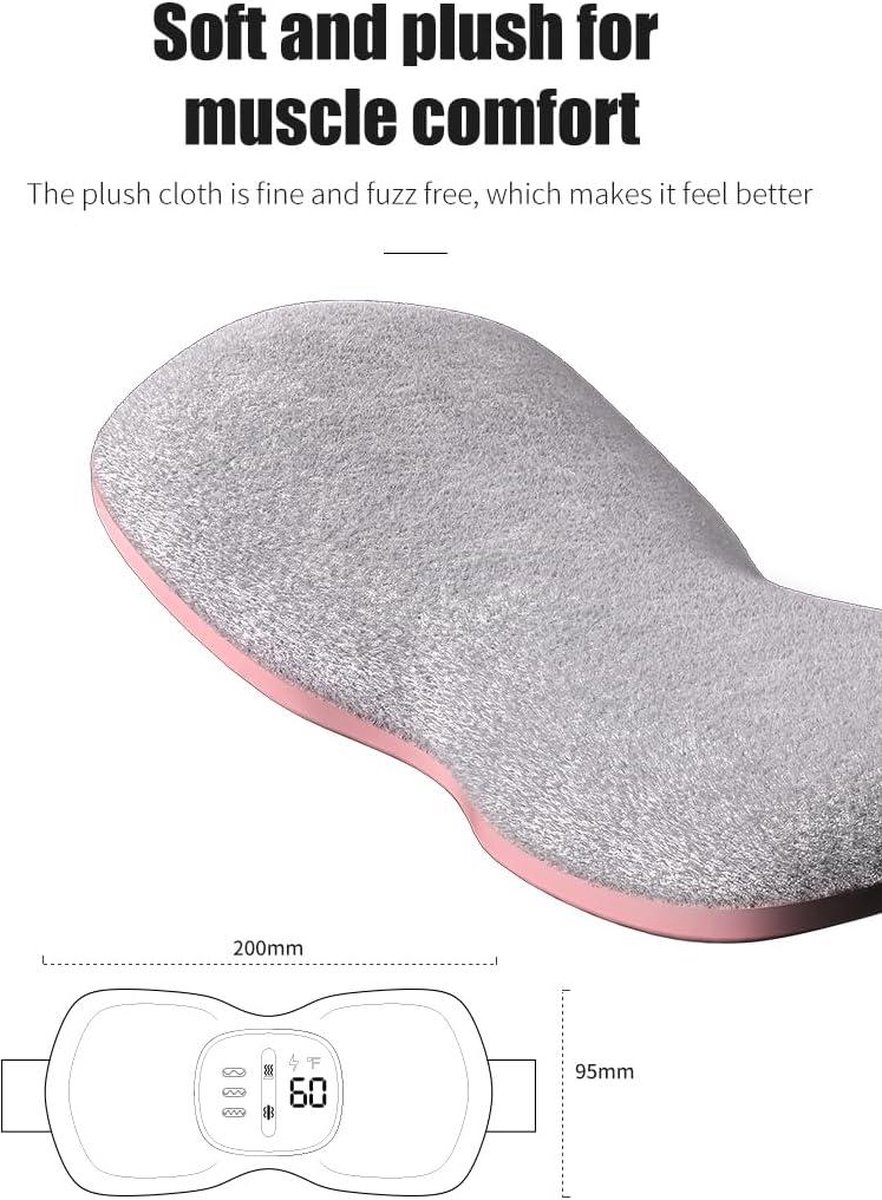 Mrs. Jones Verwarmingskussen krampen draagbaar draadloos menstruatieverlichting 3 warmteniveaus 3 massagemodi rug- buikverwarmingskussen . — cadeau in Verzorging - foto 5