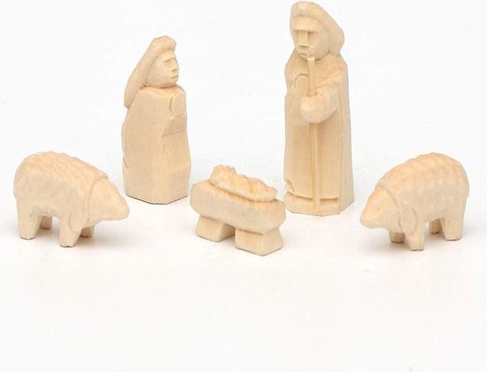 FADEDA 2 x engel zittend / hoogte: 8 cm/handbeschilderd/gedetailleerde kerststalfiguren - Kerstmis tafel decoratie kribbe accessoires