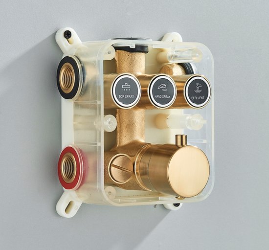 SaniSupreme® La Paz Douche de plafond encastrée Douche à effet de pluie avec éclairage LED et fonction cascade