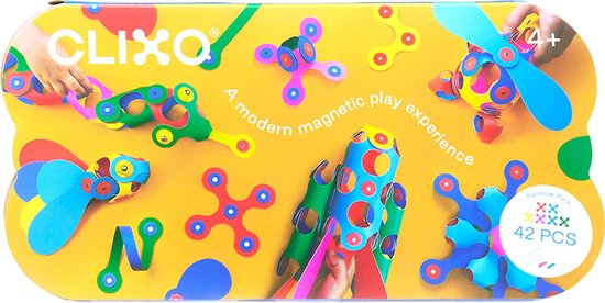Clixo Rainbow 42 stuks set - flexibel magnetisch speelgoed