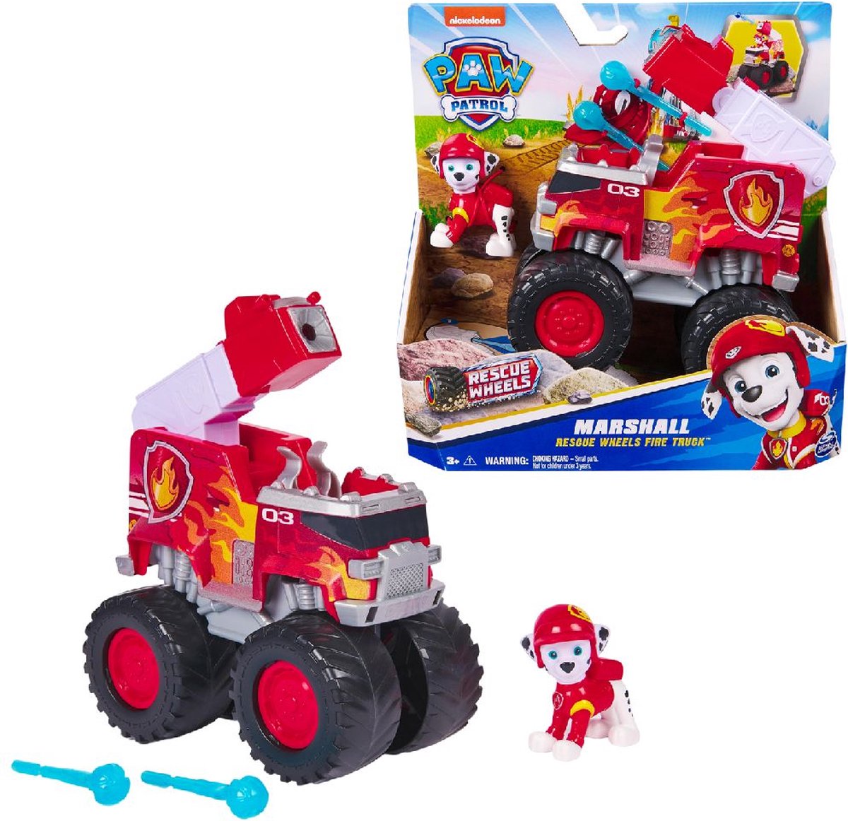 PAW Patrol Reddingswagens - Brandweerauto met Marshall speelfiguur - Speelgoedauto — afbeelding 18