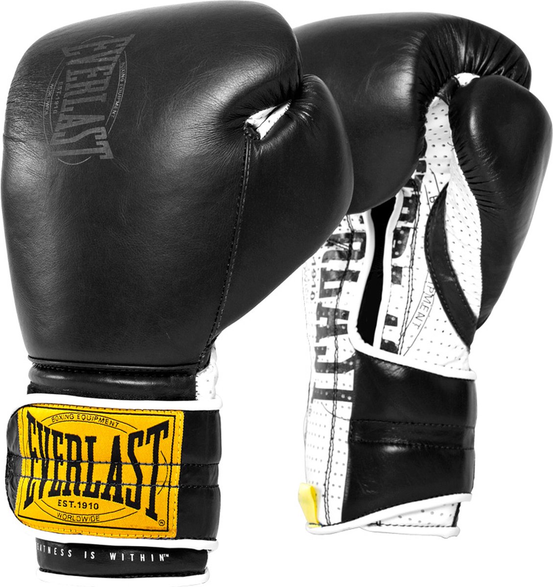 Everlast 1910 Sparring H&l Gloves, Black 12-OZ