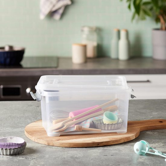 Curver Handy Opbergbox - 15L - 6 stuks - Transparant met deksel | Leen Bakker