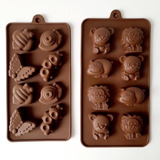 Foto: Siliconen mallen dieren insecten gietvorm 2 stuks chocolade