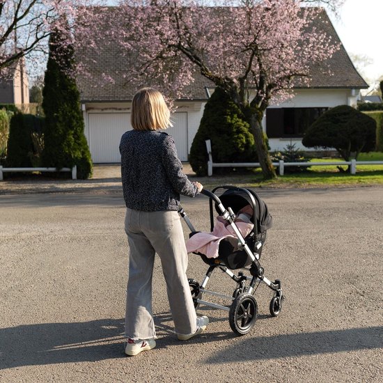 BEMINI Voetenzak - Biside 0-12m - Licht gewatteerd - Blush van Bemini — afbeelding 3