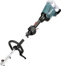 Turquoise Makita combisysteem body met zilveren steel, gebogen handgreep en batterijcompartiment.