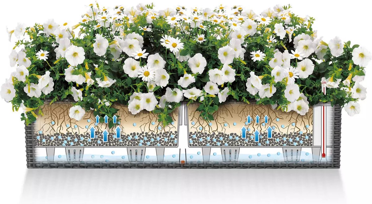 Lechuza Balconera Cottage 80 - Planter - with removable inner pot