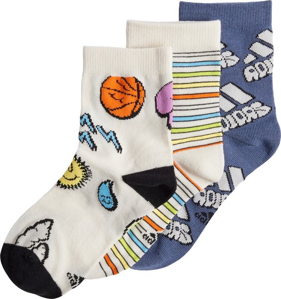 Lot de 3 paires de Chaussettes adidas Performance Bubbles Kids - Enfants - Tailles 22-24