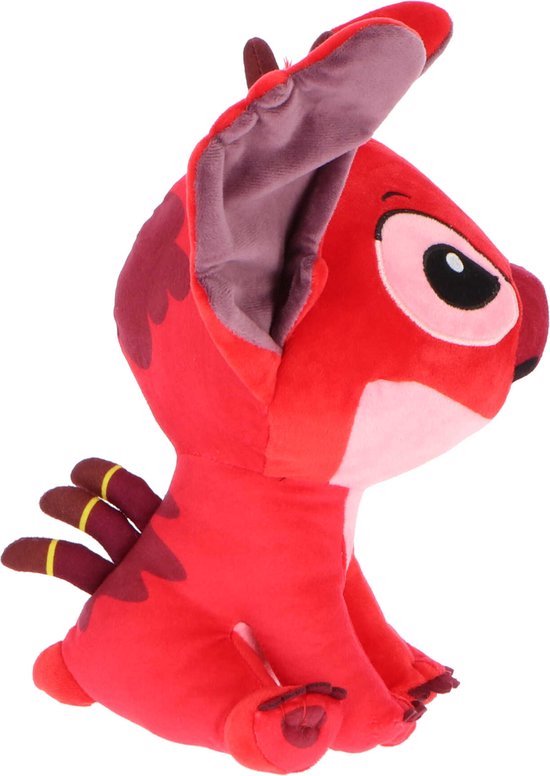 Leroy - Disney Lilo & Stitch Pluche Knuffel (Rood) + Geluid XL 60 cm {Speelgoed knuffeldier knuffelpop voor kinderen jongens meisjes | Extra grote en zachte plush! | Disney Stitch Angel Leroy Groot XXL Cadeau} — afbeelding 2