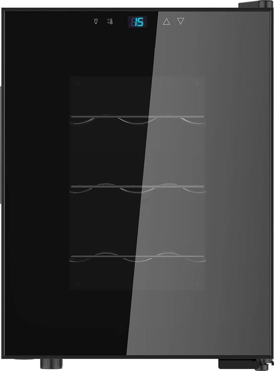 MKSS® Wijnkoelkast - Wijnklimaatkast - Wijnkoeler - Flessenkoelkast - Zwart