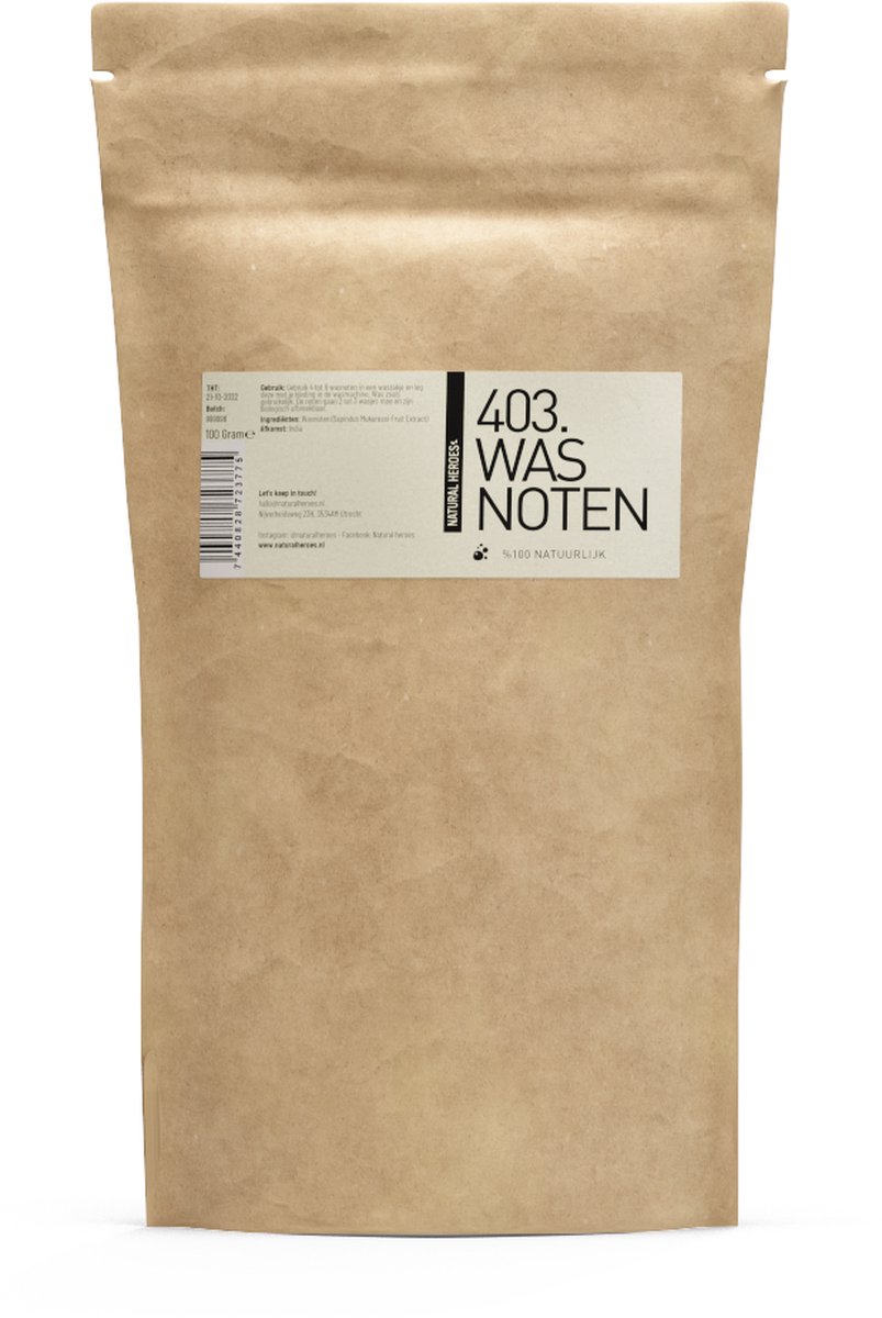 Natural Heroes - Wasnoten (100% Natuurlijk) 100 gram