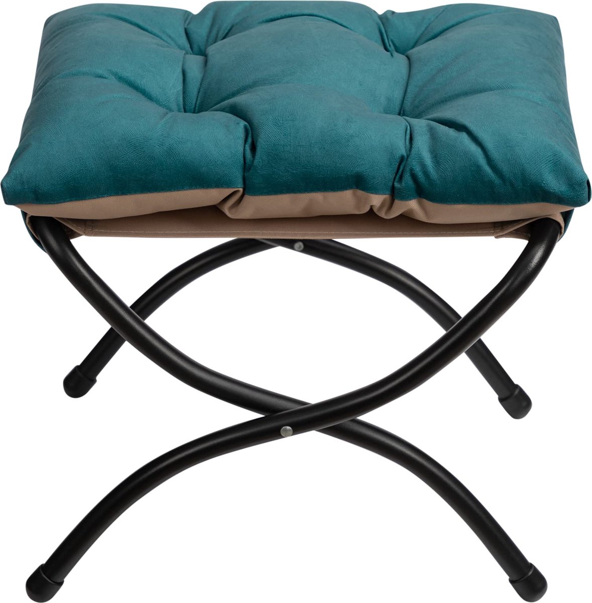 Goodivery Opvouwbare Voetenkruk met Metalen Poten en Afneembare Bekleding voor Optimaal Comfort