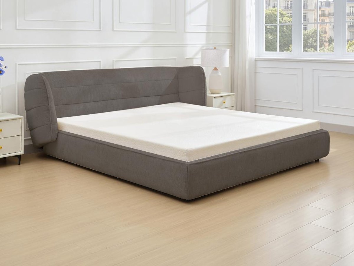 Vente-unique Bedframe stof grijs 180 x 200 cm LARUMO