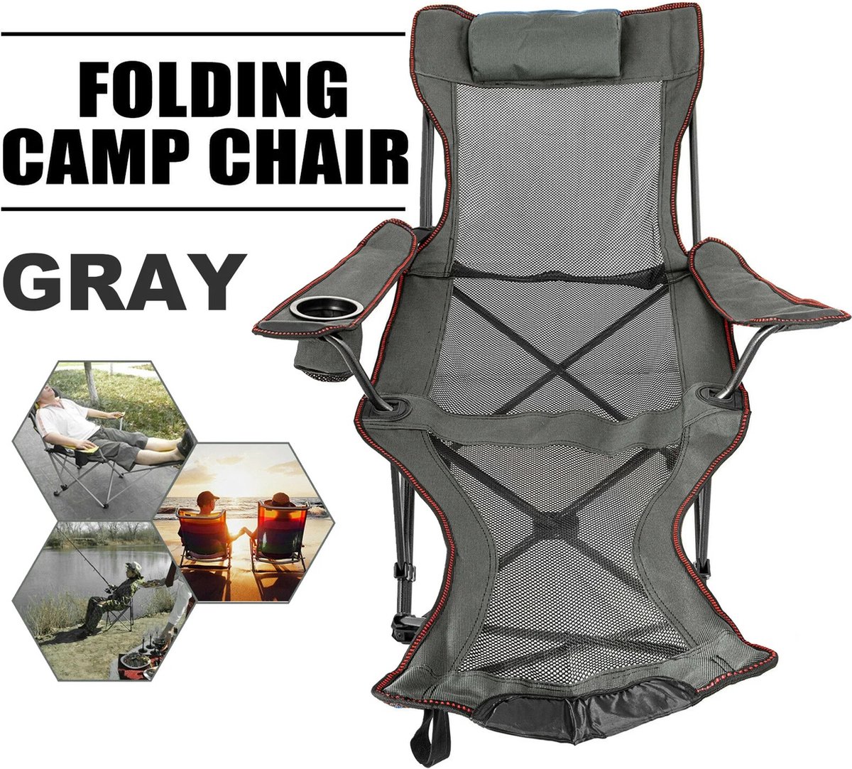 Vostara - Strandstoel - Kampeerstoel - Vouwstoel - Visstoel - Camping Stoel - Outdoor Stoel Opvouwbaar - Outdoor Stoel Valencia - Outdoor Stool Chair -