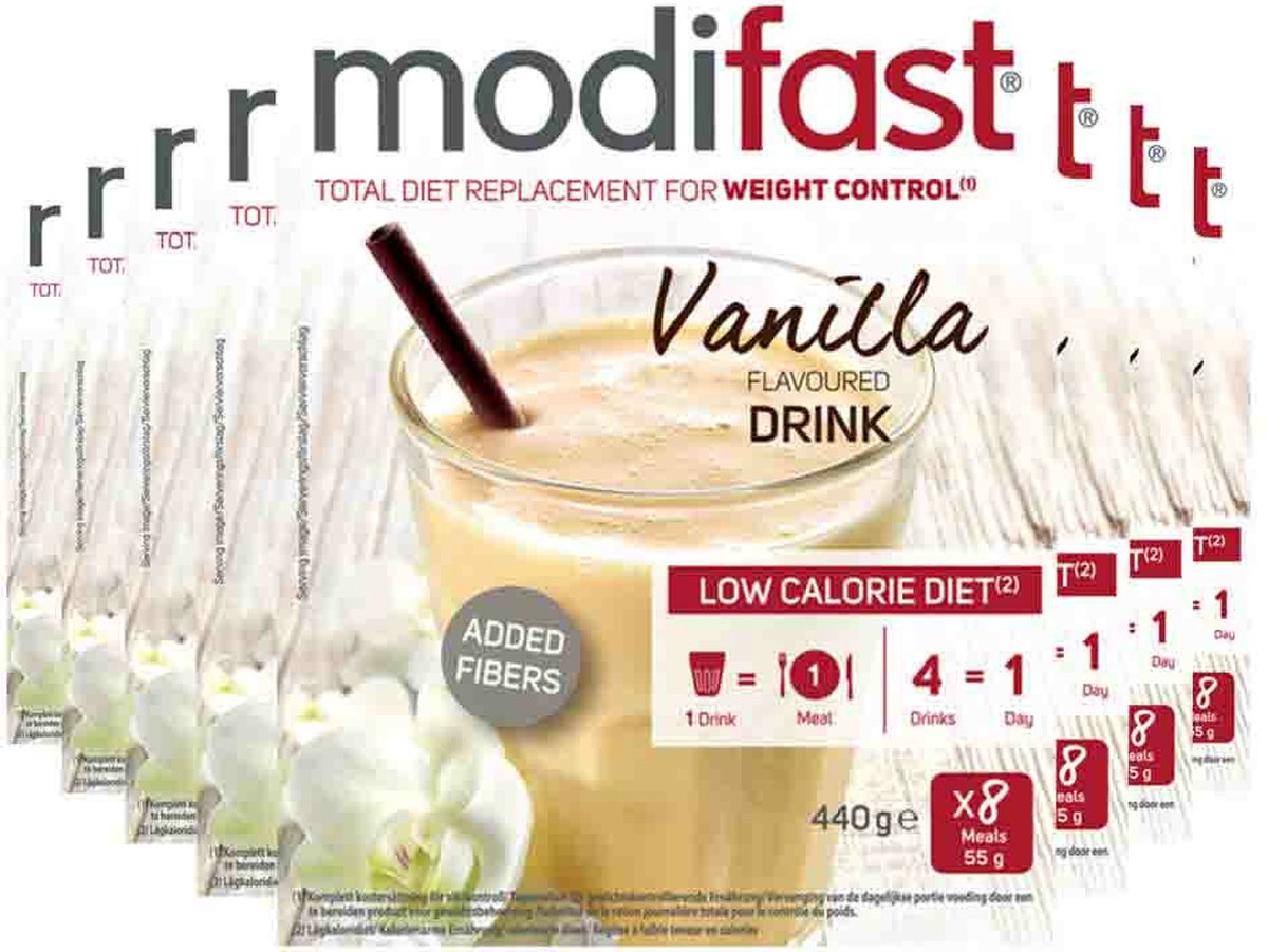 Goedkoopste 8x Modifast Intensive Milkshake Vanille 8 x 55 gr