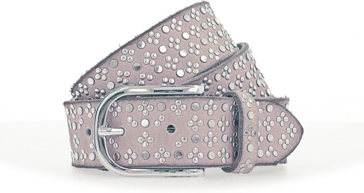 b.belt Leren Riem Tini Silver Leather Belt W100 Ash Rose Oud roze