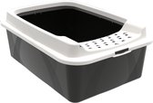 Bol.com Rotho Rotho Bonnie Kattenbak met Boveningang M Zwart/Zand aanbieding