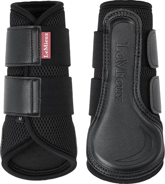 LeMieux Mesh Boots de brossage Noir - S | Noir | Protège-jambes pour chevaux